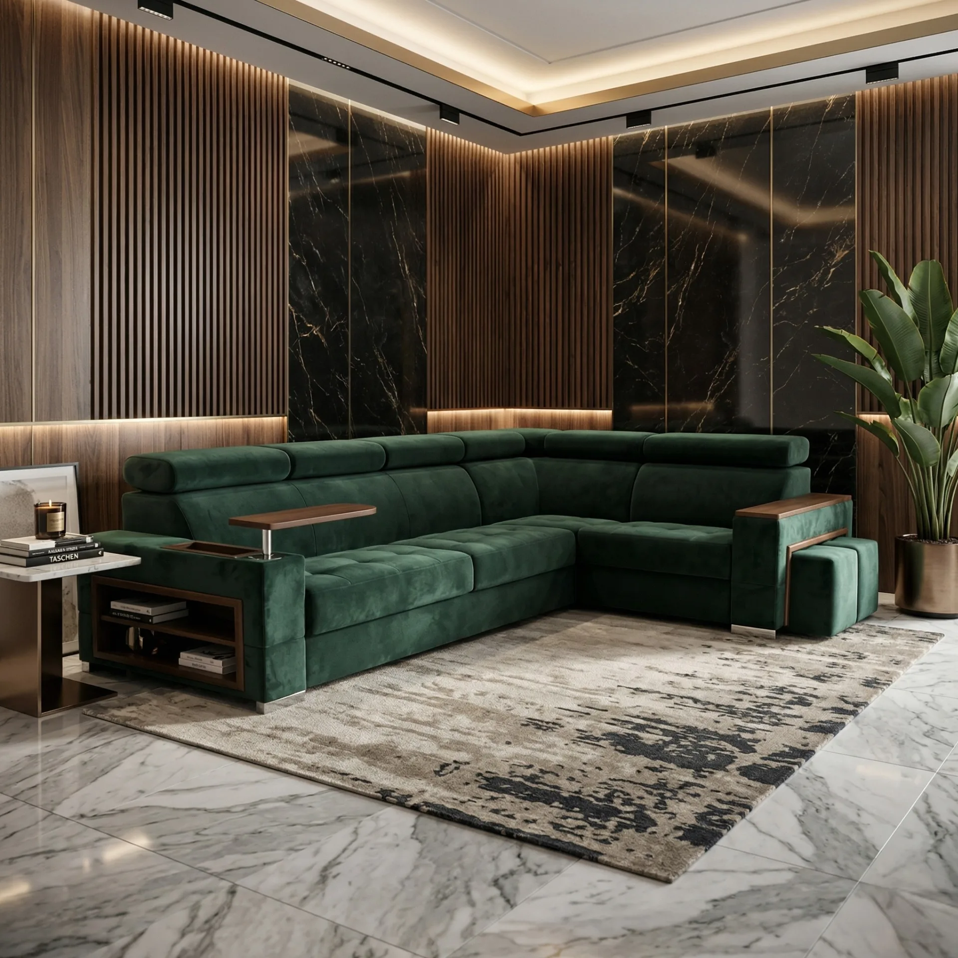 U-shaped corner sofa, width 300 cm