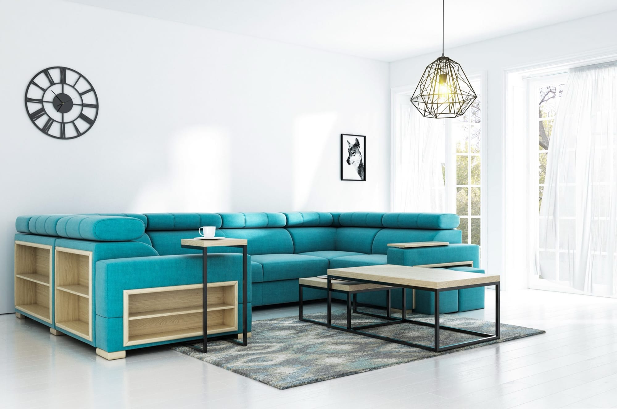 modern corner sofa for the living room