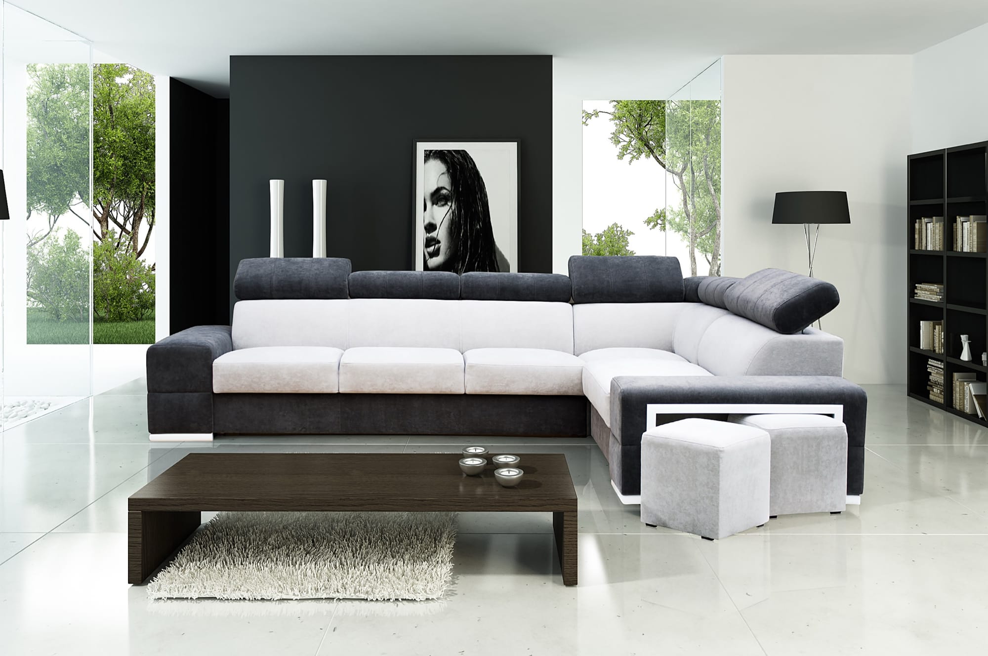 Modern corner sofas for the living room